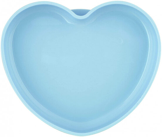 bord met zuigbodem hart junior siliconen blauw