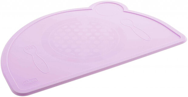 placemat meisjes 26,6 cm siliconen roze