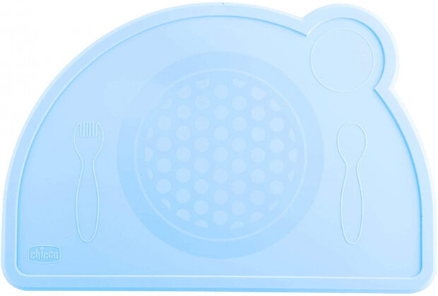 placemat jongens 26,6 cm siliconen blauw