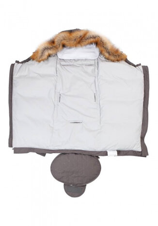 voetenzak Exclusive 98-130 cm katoen/polyester grijs