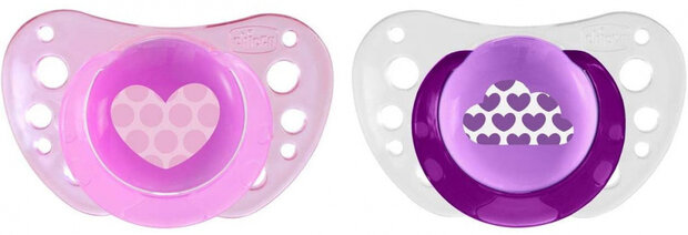 fopspeen Physio Air junior siliconen roze/paars 2 stuks