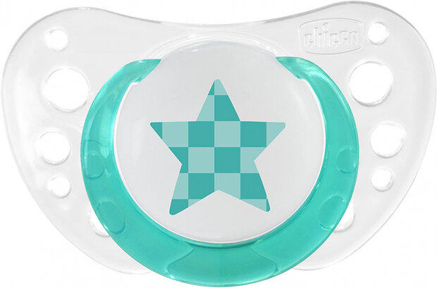 fopspeen Physio Air Night siliconen blauw/groen 2 stuks
