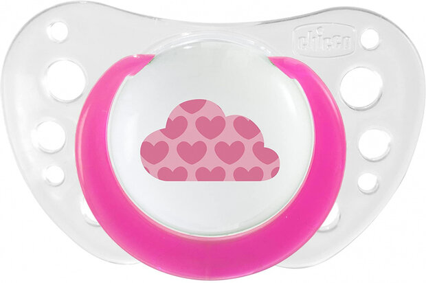 fopspeen Physio Air Night siliconen roze/groen 2 stuks
