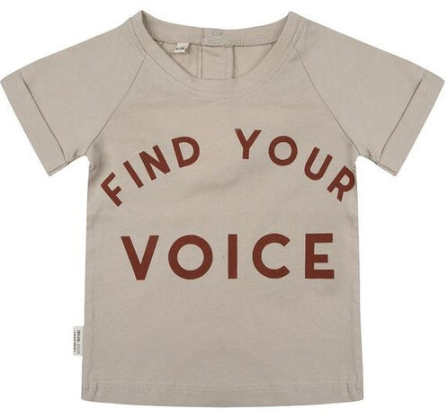 T-shirt junior katoen beige maat 80