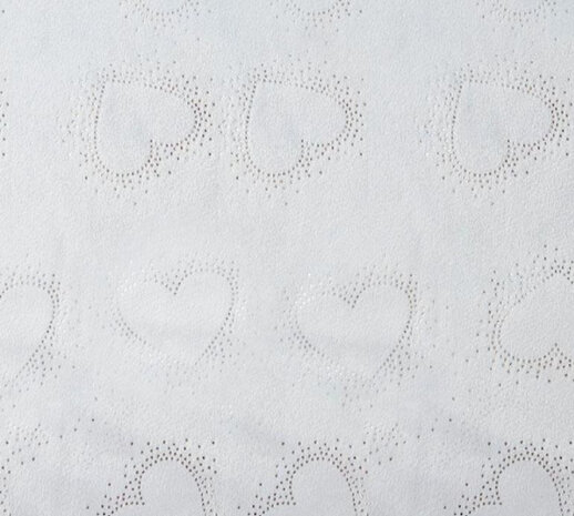 dekentje hartjes 75 x 100 cm polyester/ sherpa grijs