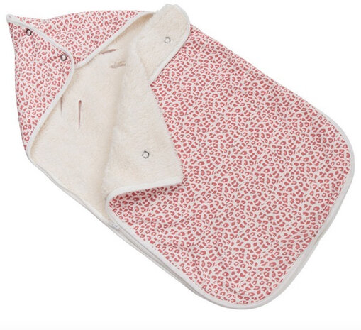 voetenzak meisjes 83 x 42 cm katoen wit/roze