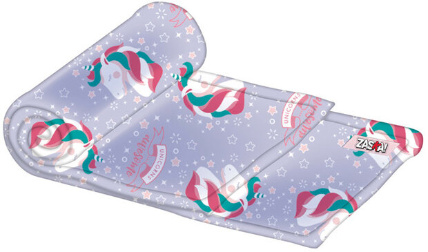 babydeken Unicorn 150 x 95 cm polyester lichtpaars
