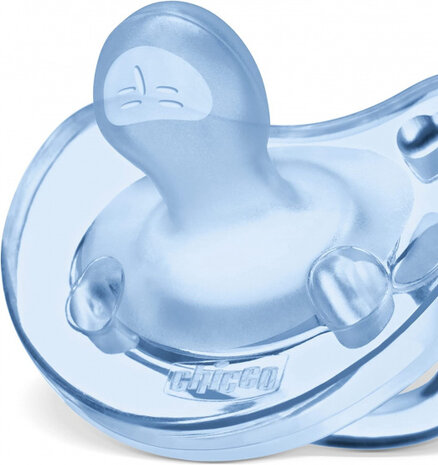 fopspeen baby siliconen blauw