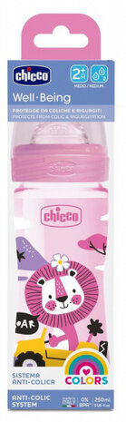 zuigfles meisjes 250 ml siliconen roze