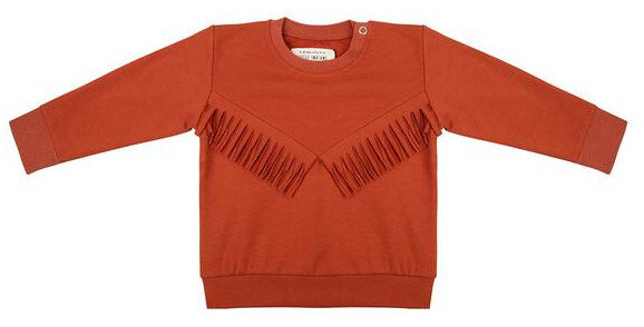 sweater Boho meisjes katoen roestbruin maat 110