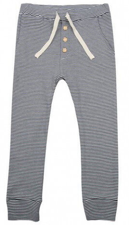 broek strepen junior katoen zwart/wit maat 104