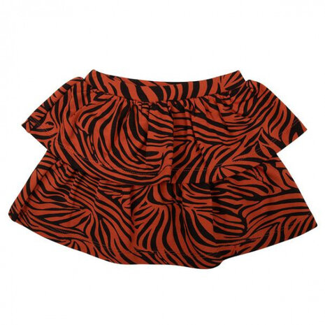 rokje zebra meisjes katoen bruin/zwart mt 92