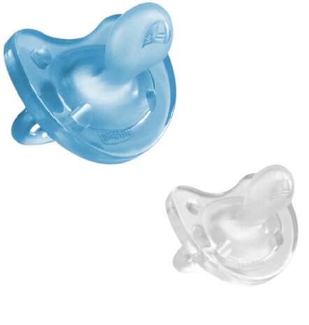fopspeen Physio Soft 2-6m siliconen blauw/transparant
