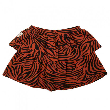 rokje zebra meisjes katoen bruin/zwart mt 104