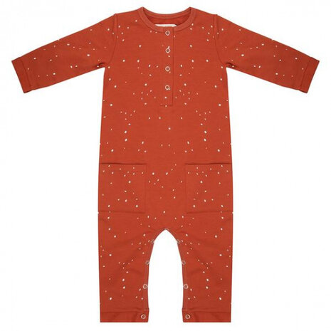 jumpsuit Dots junior katoen roestbruin mt 92