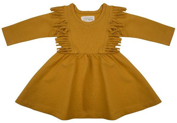 jurk Boho meisjes katoen bruin maat 62