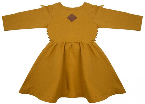 jurk Boho meisjes katoen bruin maat 122