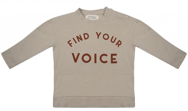sweater jongens katoen taupe maat 116