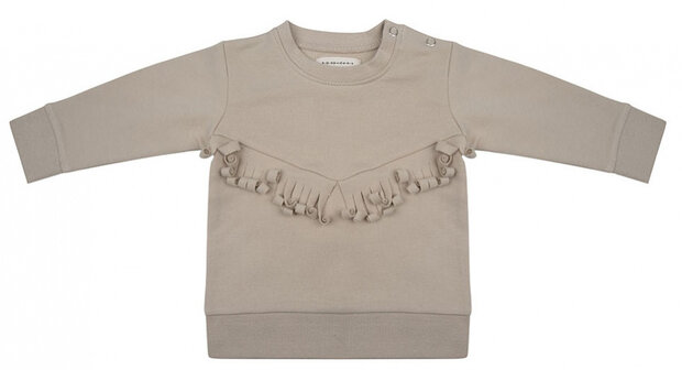 sweater Boho meisjes katoen taupe maat 92