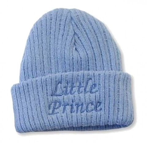 babymuts Little Prince 0-3 maanden blauw