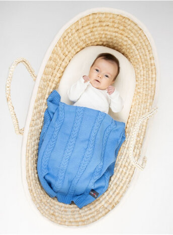 babydeken jongens 90 x 65 cm katoen blauw