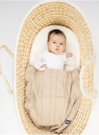 babydeken junior 90 x 65 cm katoen beige
