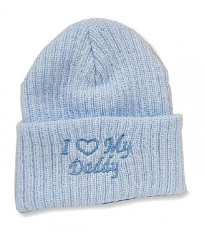 babymuts I Love My Daddy 0-3 maanden blauw