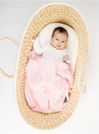 babydeken meisjes 90 x 65 cm katoen roze