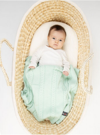babydeken junior 90 x 65 cm katoen mintgroen