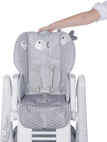 kinderstoel Polly 2 Start 91-110 cm staal grijs