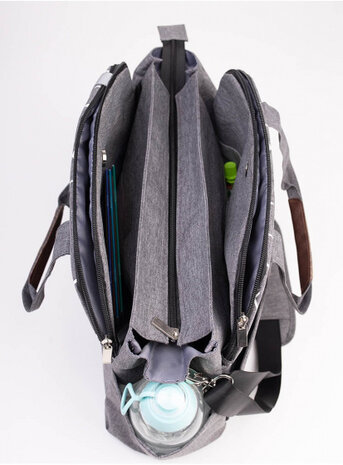 luiertas Traveller 43 x 35 cm polyurethaan grijs
