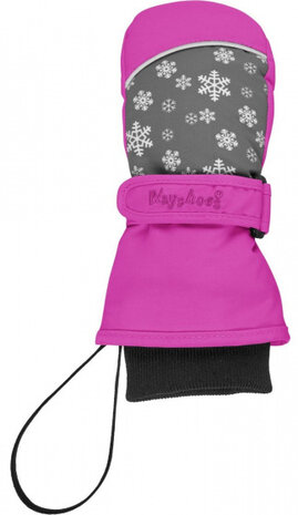 wanten sneeuwvlok junior polyester roze mt 1/2 jaar