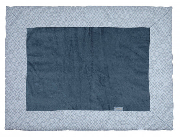 boxkleed 75 x 95 cm katoen/bamboe blauw