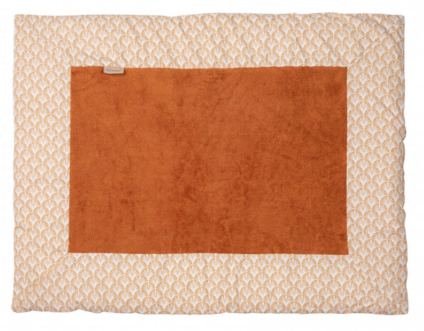 boxkleed 75 x 95 cm katoen/bamboe wit/bruin
