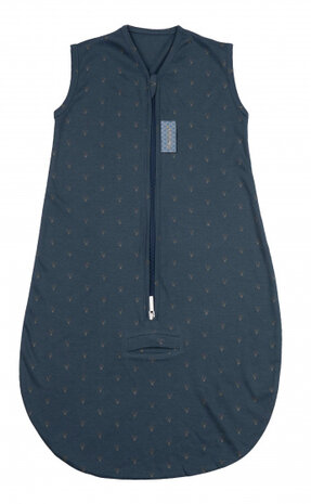 slaapzak mouwloos 70 cm katoen donkerblauw
