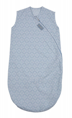 slaapzak mouwloos 70 cm katoen blauw