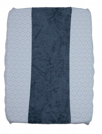 aankleedkussenhoes 70 cm katoen/bamboe blauw