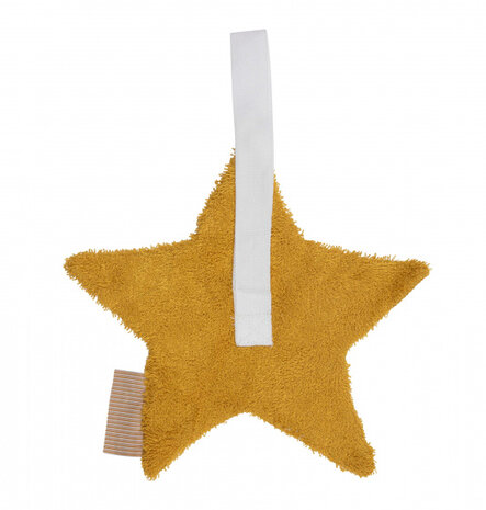 speendoekje 22 cm katoen/bamboe okergeel