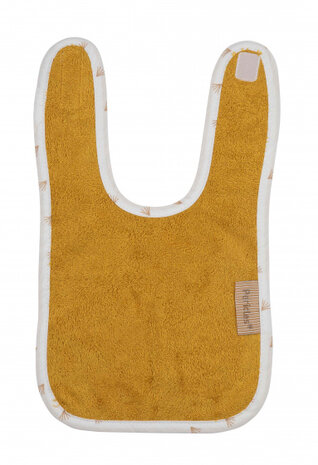slabbetje 36 x 23 cm bamboe/polyester okergeel