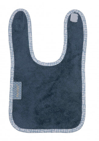 slabbetje 36 x 23 cm bamboe/polyester blauw