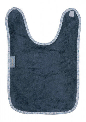 slabbetje 46 x 33 cm bamboe/polyester blauw