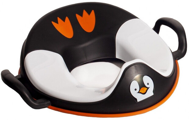 toiletverkleiner My Carry Potty Pingu&iuml;n 23 x 15 cm zwart/wit