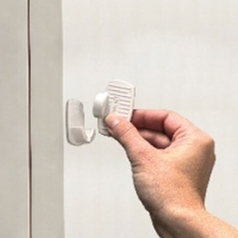 magneetsleutel met houder 13,5 x 19,4 cm wit 2-delig