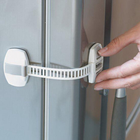 knijpslot zelfklevend 20 cm wit