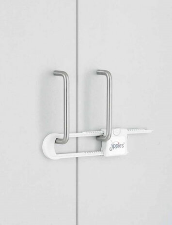 dubbeldeurslot extra veilig 10 x 4 cm wit