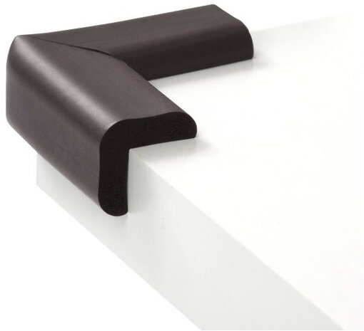 tafelhoekbescherming 6 x 6 cm foam bruin 4 stuks