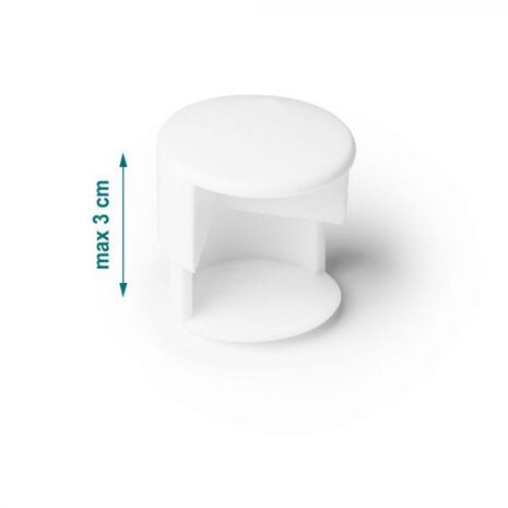 tafelhoekbescherming dubbel 3 cm wit 4 stuks