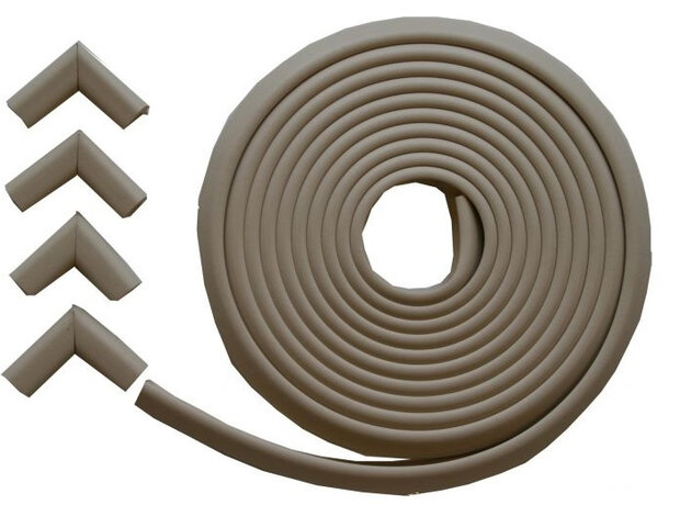 tafelbeschermset 3,8 meter foam wit 5-delig