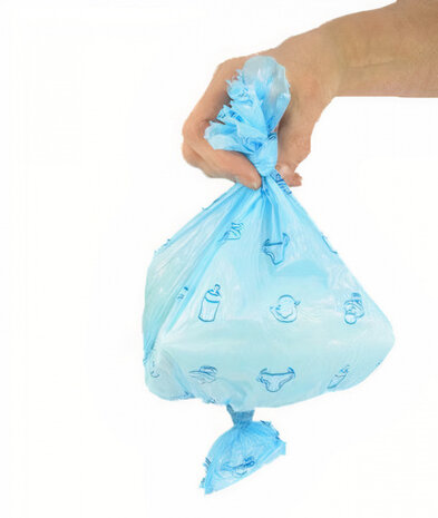 luierzakjes Knot A Bag Dispenser 30 cm blauw