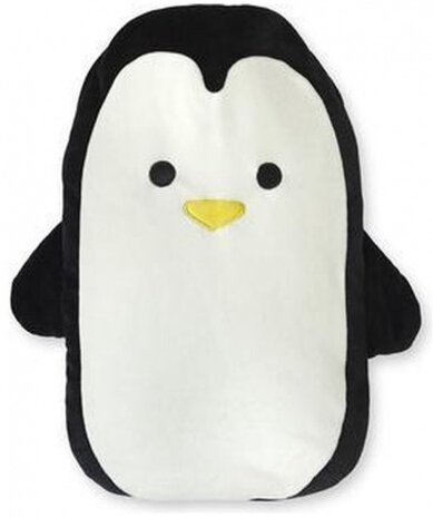 kruik pingu&iuml;n 35 x 29 cm polyester/rubber zwart/beige